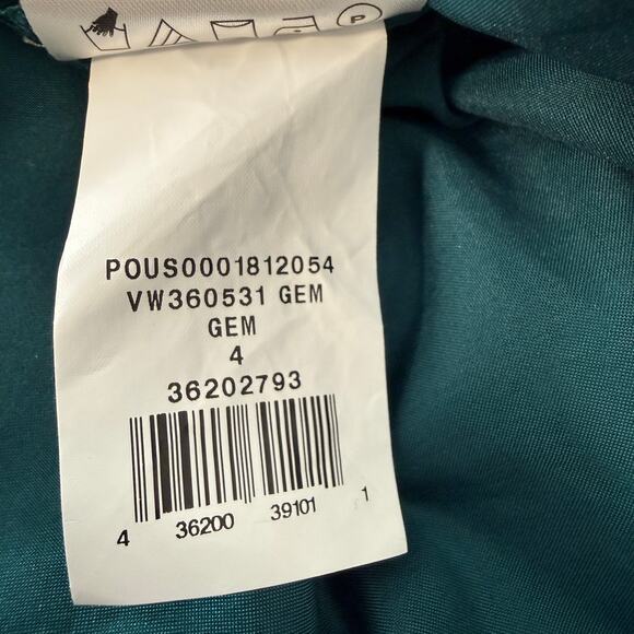 Vera Wang White Collection Gem Style 360531 Teal Ruffle Gown | Bridesmaid 4 - Picture 7 of 11